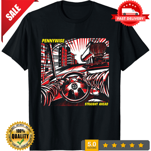 Rare Pennywise Straight Ahead Men's Black Size S to 3XL, NEW TRENDING ITEM-TH70827