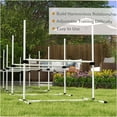 thumbnail image 2 of JERFIT Dog Agility Training Equipment Set with 6 Adjustable Jump Bars, Carry Bag, for All Dog Sizes, White, 2 of 9