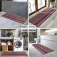 thumbnail image 2 of Purple Boho Tribal Stripes and Hearts Pattern Kitchen Rug Mat,Kitchen Runner Rugs Non Skid Washable,Decorative Kitchen Floor Mats for Kitchen,Sink,Laundry,17"X47", 2 of 5