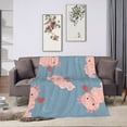 thumbnail image 2 of Axolot Animal Throw Blanket, Fluffy Soft Cozy Blanket Flannel Plush Microfiber Couch Throw, 40"x30", 2 of 8