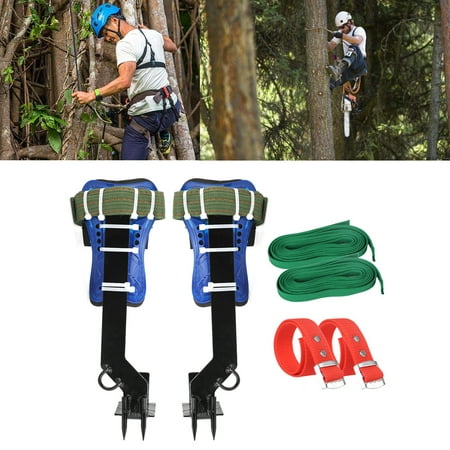 

Motor Genic Tree Climbing Spike Set 2 Gears Safety Belt Adjustable Lanyard Rope Rescue Belt