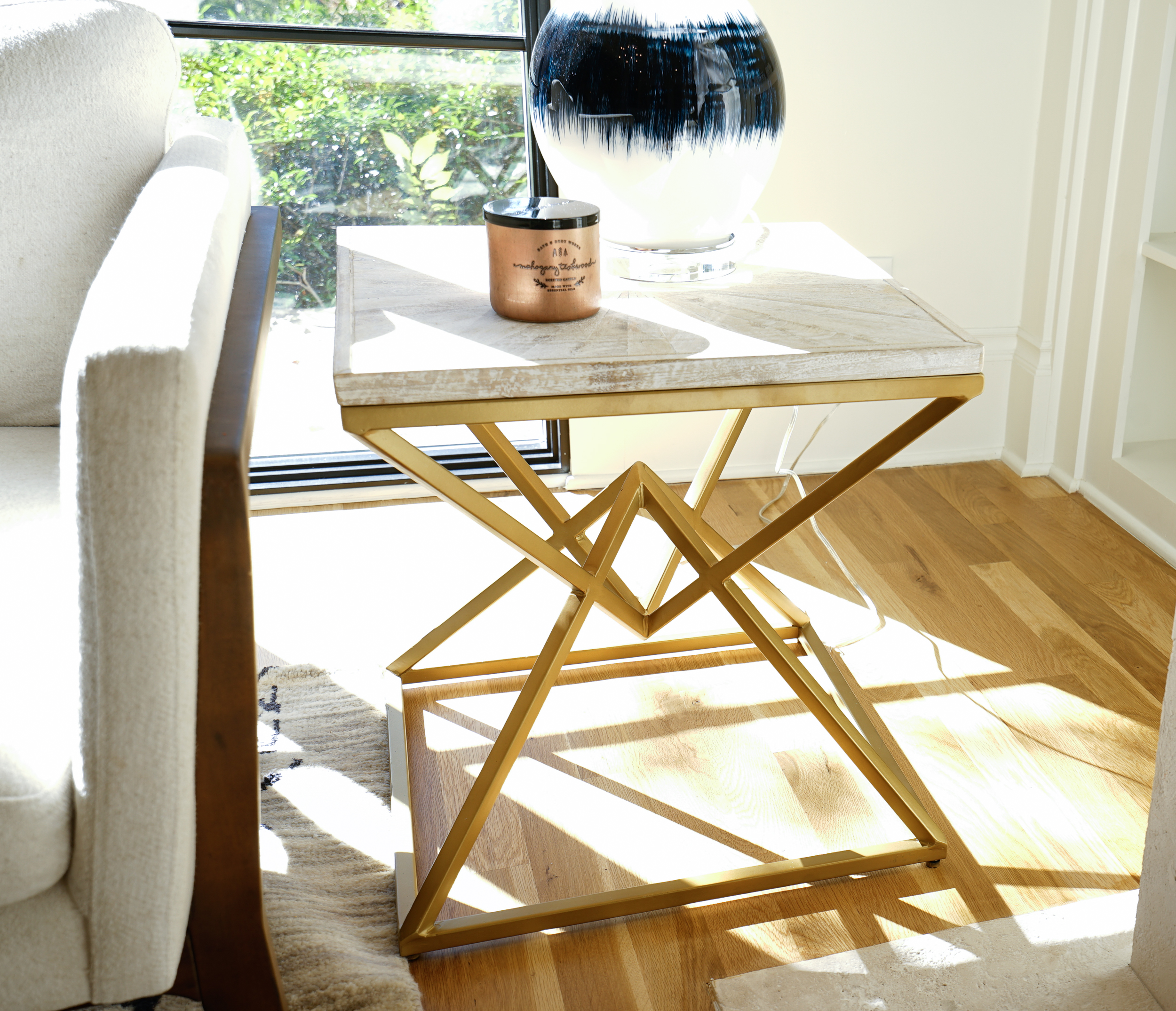 Posh Pollen Winnie Metal Square Gold End & Side Table - Gold