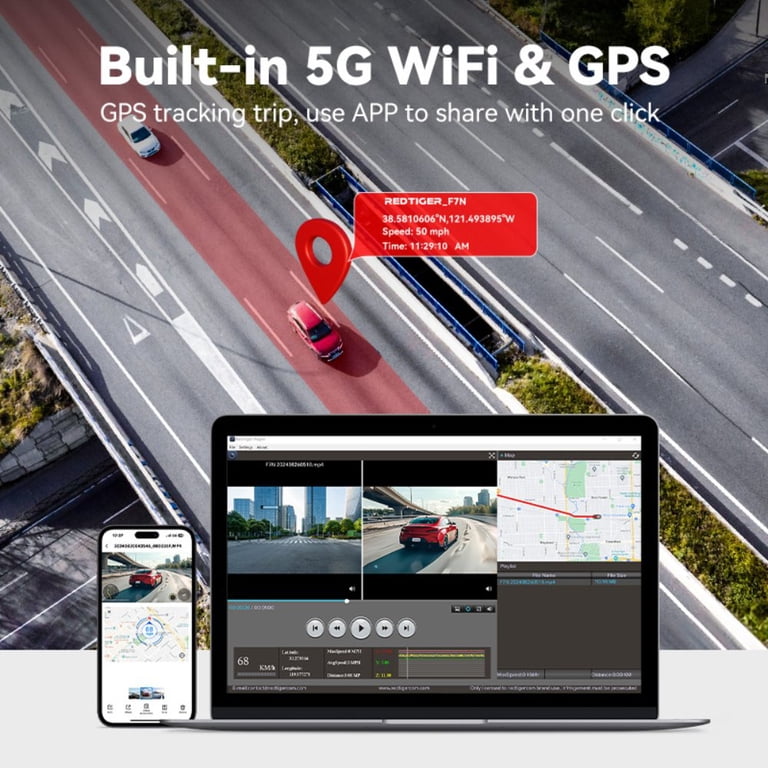 Front and Rear Dash Cam with 4K, WiFi & GPS photo 5