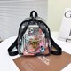 thumbnail image 2 of Mochila transparente de PVC para mujer, bolsa pequeña de diseñador con letras, a la moda, para estudiantes y niñas Fivean unisex, 2 of 2
