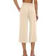 thumbnail image 3 of Pantalones cortos de cintura alta y pierna ancha con cordón para mujer - Color liso, cintura elástica y bolsillos para primavera, verano y otoño, estilo informal, 3 of 4