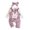 Purple, variant on HXWCHs Girls 2-Piece Set Floral Printed Long Sleeve Bodysuit Ribbed Cartoon Bowknot Suspender Pant Sets with Headband Size: 12-18 Months Purple