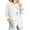 White, variant on LEKODE V Neck Open Front Cardigan Jacket Long Sleeve Button Front Boyfriend Fit Side Pockets Casual Lightweight Shacket Blue L