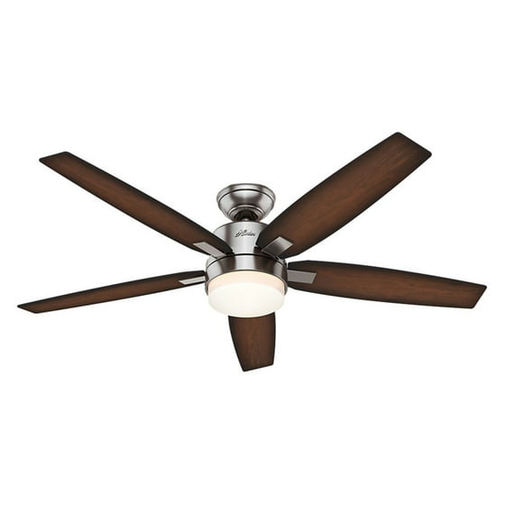 Hunter 59039 Windemere 54 In Indoor Ceiling Fan With Light And Hunter 59039 Windemere 54 In Indoor Ceiling Fan With Light And Remote Brushed Nickel