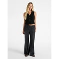 thumbnail image 2 of No Boundaries Mini Waistband Wide Leg Pants, 31'' Inseam, Women's, 2 of 5