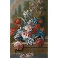 thumbnail image 3 of Mary Moser 17x24 Black Modern Framed Museum Art Print Titled - Bouquets of Flowers on a Ledge Above Water, 3 of 5