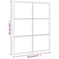 thumbnail image 4 of vidaXL Wall Mirror Black 50x60 cm Rectangle Iron, 4 of 5