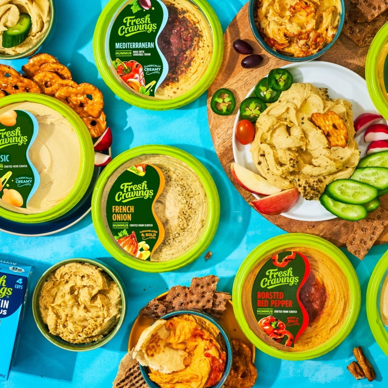 Fresh Cravings Plant-Based Chickpeas Hummus Trio Dip, 18 oz