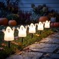 thumbnail image 7 of Dmlowu Halloween Solar Lights Outdoor, 5 Pack Waterproof Ground Stake Orange Pumpkin Lights, Spooky Halloween Decorations for Outdoor Garden Lawn, 7 of 7