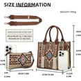 thumbnail image 6 of Jia Store Women's Bohemian Convertible Handbag - 3-in-1 Tote, Shoulder & Crossbody Bag with Removable Strap, 6 of 7