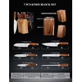 thumbnail image 4 of MSY BIGSUNNY 7pcs Knife Block Set, German Steel Chef Knife Set, Precious Pakkawood Handle for Kitchen Knife Block Set, 4 of 8