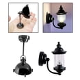 thumbnail image 1 of 2 piezas Mini 1:12 casa de muñecas luces de pared con luces de techo modelo sala de estar muebles suministros Decoración Macarena Luz de techo en miniatura, 1 of 8