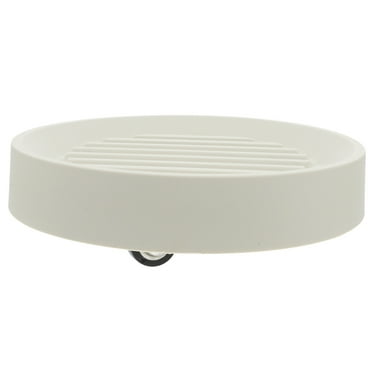 Heavy Duty Round Plant Roller Base with Casters Mobile Wheel Flowerpot Tray Planter Plates to Catch Water Plastic Drip Tray for Pots White 19.50X15.00X3.50cm