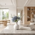 thumbnail image 5 of MMJ Ceramic Vase Spherical Matte Texture Ribbed Neutral Tone for Home Tabletop Shelf Decor Flower 5.12x3.94in, 5 of 7