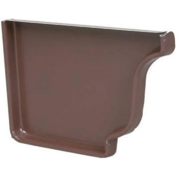 AMERIMAX HOME PRODUCTS 1920619 4-Inch Galvanized Right End Cap, Brown