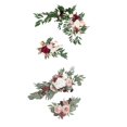 thumbnail image 1 of Guirnalda de rosas artificiales de estilo rústico con hojas verdes colgantes Rojo Rosa Blanco Púrpura, 1 of 9