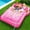 Pink, variant on Inflatable Tanning Pool Lounger Float with Sprinkler, Extra Large Pool Floats Adult with Pillow 6 in 1 Suntan Tub Raft Floatie with Food Drink Holder, Blow Up Tanning Bed for Summer Pool Party