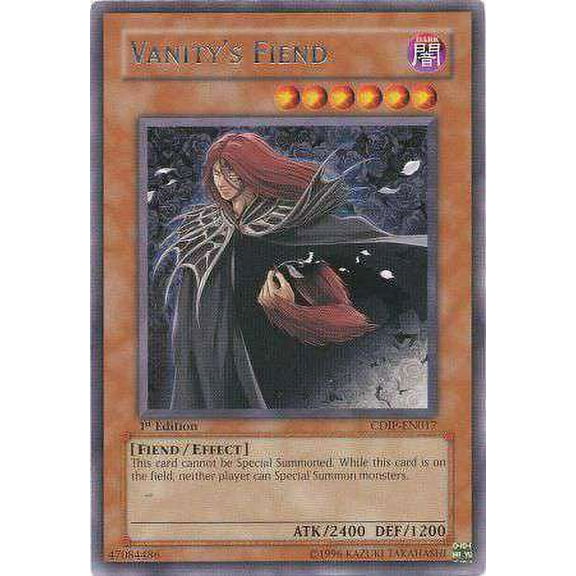 YuGiOh Cyberdark Impact Rare Vanity's Fiend CDIP-EN017
