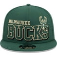 thumbnail image 2 of Men's New Era Hunter Green Milwaukee Bucks Gameday 9FIFTY Snapback Hat, 2 of 6