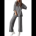 thumbnail image 1 of Traje Informal de Dos Piezas para Mujer, Ideal para Viajes y Vacaciones. Gris Oscuro L, 1 of 9