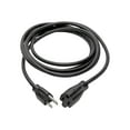 thumbnail image 2 of Eaton Tripp Lite Series Power Extension Cord, NEMA 5-15P to NEMA 5-15R - 10A, 120V, 18 AWG, 10 ft. (3.05 m), Black - Power cable - NEMA 5-15 (F) to NEMA 5-15P (M) - AC 110 V - 10 ft - black, 2 of 4