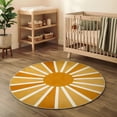 thumbnail image 2 of Lahome Boho Round Rugs,3ft Washable Non-Slip Small Round Area Rug Throw Soft Sofa Kids Nursery Room Rug Rainbow Sun Print Distressed Round Carpet for Bedroom Entryway Living Room Dining Room, 2 of 8