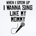thumbnail image 2 of CafePress - Sing Like My Mommy Body Suit - Baby Light Bodysuit, Size Newborn - 24 Months, 2 of 4