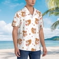 thumbnail image 5 of Daiia Squirrel Giving A Gift Hawaiian Shirt for Men Gentle Cotton Regular Short Sleeve Casual-XX-Large, 5 of 9