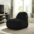 thumbnail image 2 of Posh Living BB144-28BK-UE Nylon Bean Bag Chair, Lounge Chair, Memory Foam Chair & Floor Chair, Black - 31.9 x 30.7 x 30.3 in., 2 of 8