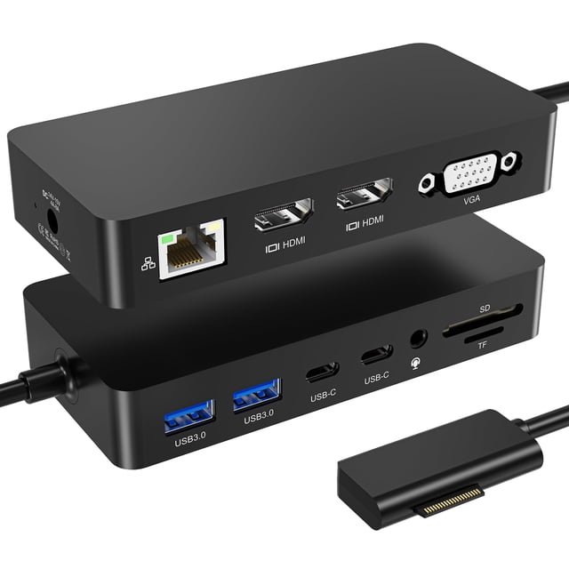 Base Surface SHOWAIST 12 en 1 con Triple Pantalla VGA + Doble HDMI