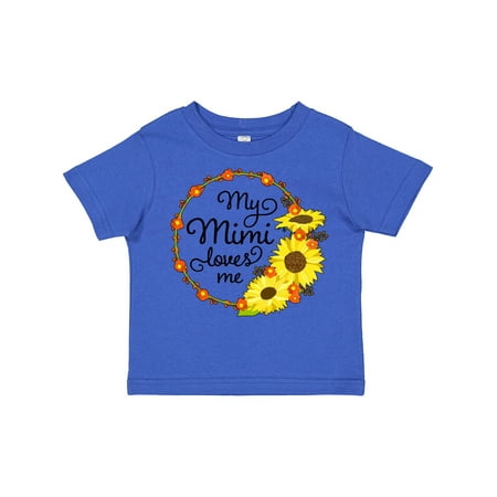 

Inktastic My Mimi Loves Me with Sunflower Wreath Gift Toddler Boy or Toddler Girl T-Shirt