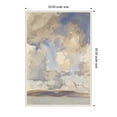 thumbnail image 5 of Kate and Laurel Framed Canvas Wall Art Print Clouds 1897 John Singer Sargent by Nostalgia Prints, 23 x 33 Sylvie Beaded White Frame, Modern Contemporary, Landscape Art for Wall Decor, 5 of 8