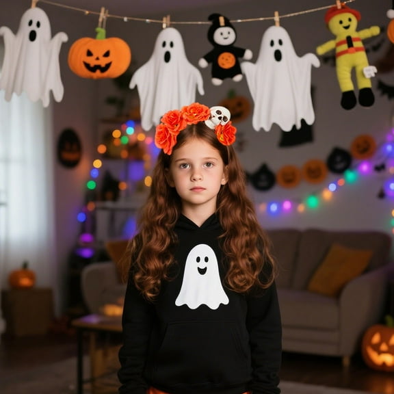 Halloween Hair Clips Floral Headband Accessories for Gothic Decoration Women Girls Party Style