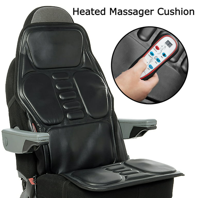9 Intensity Electric Heated Back Massage Cushion Car Seat Full Body  Massager NEW