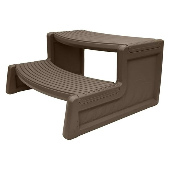 Resin Multi Purpose Outdoor Non Slip Portable Spa and Hot Tub Handi-Step Deck Patio Steps Accessories, Portobello