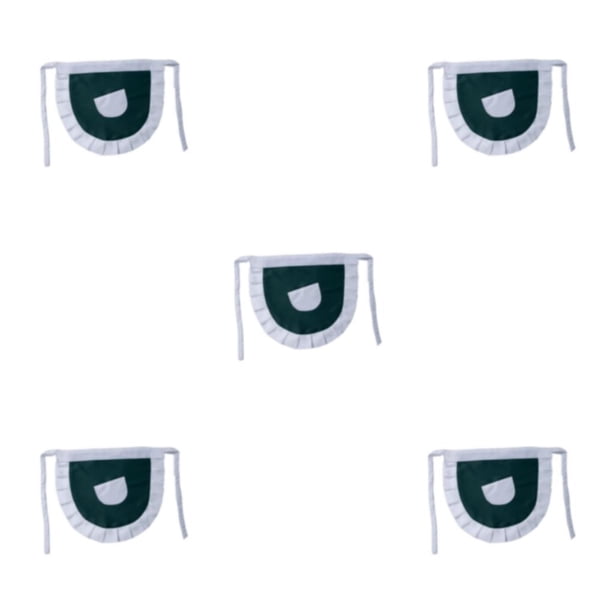 Inteprter Delantal de poliéster Cocina moderna Reemplazo de cocina linda Restaurante Cafetería Traje Medio delantales con bolsillo Verde Type2 NO2
