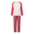 thumbnail image 5 of Christmas Pajamas for Family, Long Sleeve Elf Print Tops + Plaid Pants Set Sleepwear Loungewear, 5 of 10