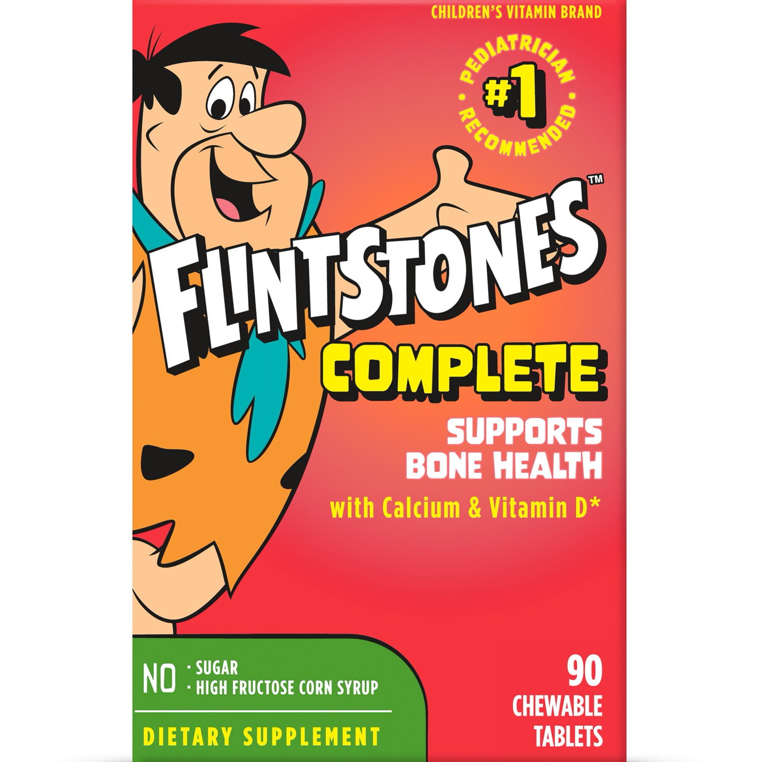 Flintstones Complete Chewable Kids Vitamins ages 2+, 90 Count