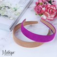 thumbnail image 5 of Motique Accessories 1 inch Wide Suede Headband Solid Hairband for Women and Girls (Purple), 5 of 6