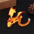 thumbnail image 2 of 3D Printed Winged Carriage Dragon Figurine With Random Eyes Art Deco Dragon Sculpture Tabletop Animal Theme Decor, 2 of 6