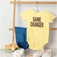 thumbnail image 4 of Game Changer First Time Parents Funny Romper Boys or Girls Infant Baby Brisco Brands 12M, 4 of 6