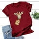 thumbnail image 2 of Blusa informal de manga corta con estampado de cuello redondo para mujer Pompotops  hfajkhk127502, 2 of 4