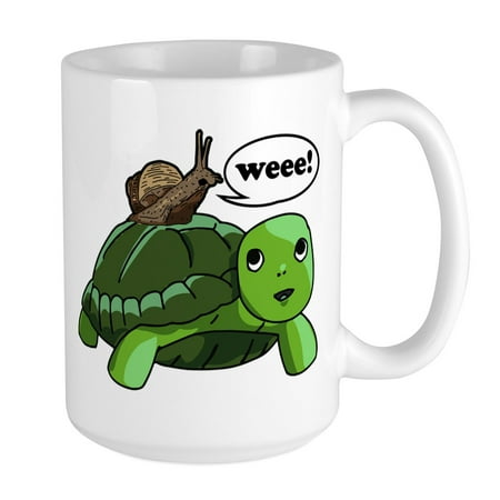 

CafePress - Snail Riding Turtle - 15 oz Ceramic Large Mug