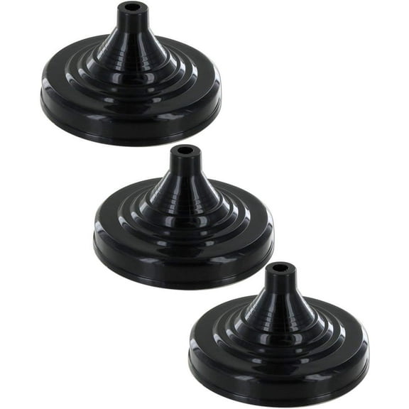 Weighted Hand Flag Base for One 4in x 6in Stick Flag - Black (3 PK)