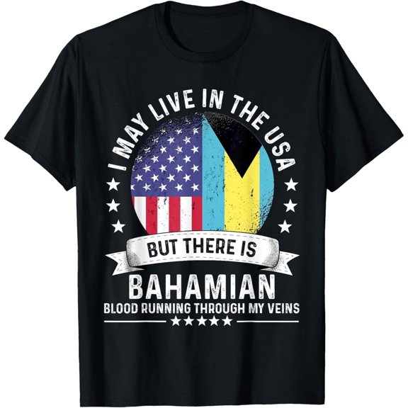 Playful Comfort Tee - Bahamian American Patriot Grown Country Bahamas Flag T-Shirt