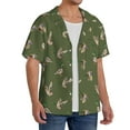 thumbnail image 2 of KLL Birds Wild Ducks Print Men's Shirt Short Sleeve Button Down Summer Cuba Beach Shirts- 3X-Large, 2 of 5